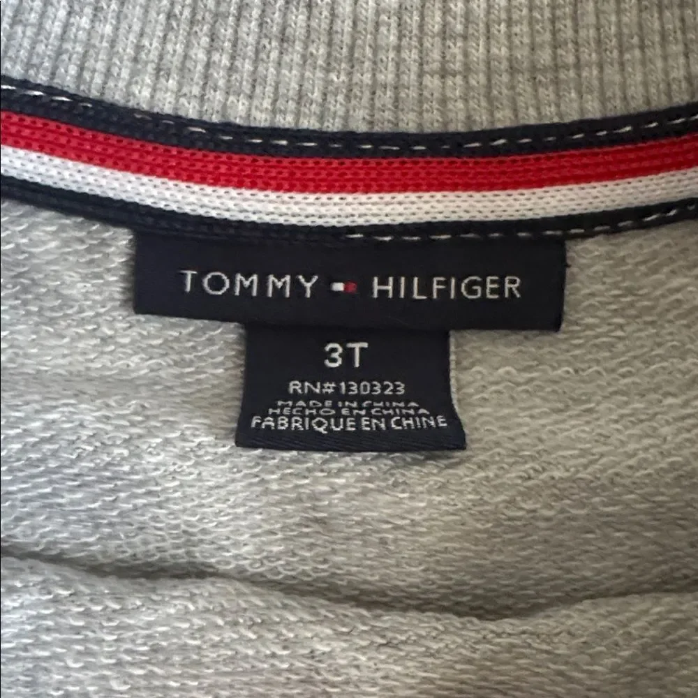 Tommy Hilfiger Gray Star Peplum Dress Top with Heart Logo
